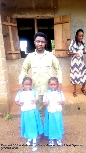 Corps Member Awards Scholarship to Indigent Students in Ahoko Community