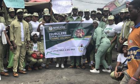 Corps Members Carry Out Charity CDS Project in Lagos